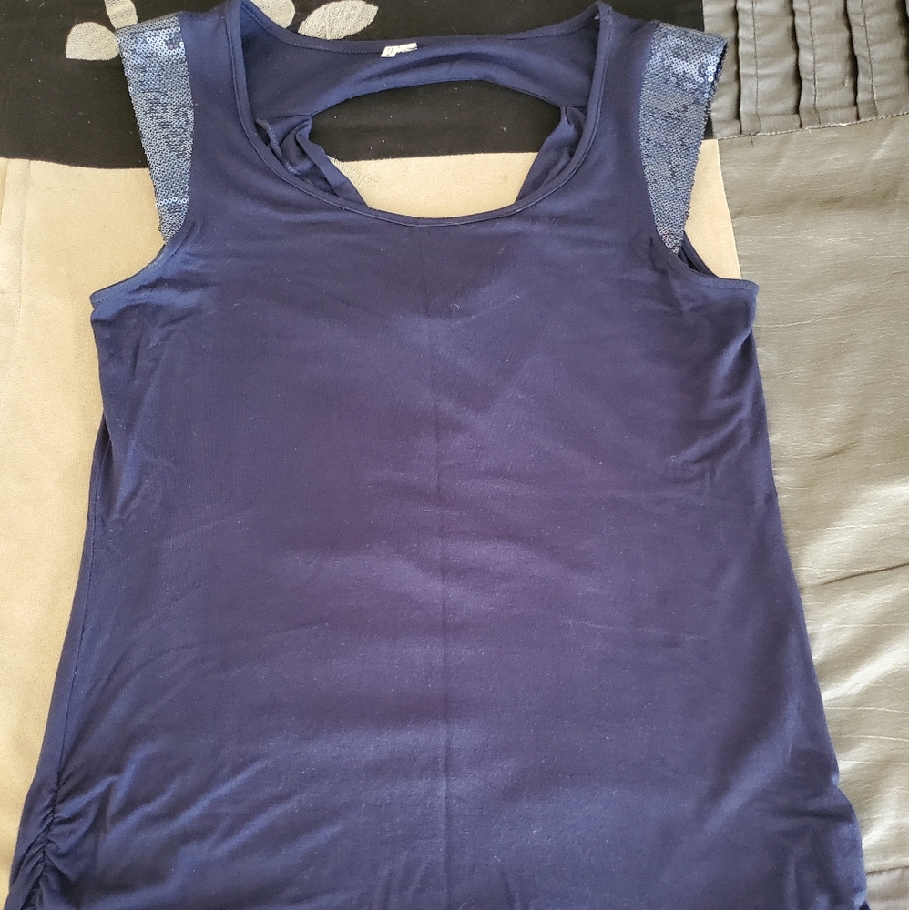Dark blue top